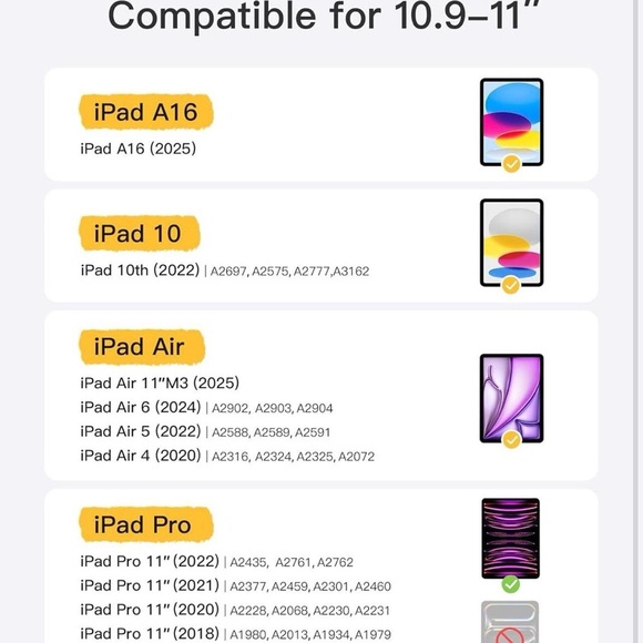 Inateck Apple iPad 10/11 magnetic detachable keyboard case with pencil holder - Picture 2 of 6